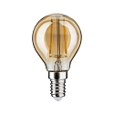 Paulmann LED Filament Drop Lamp P45, 230V, E14, 2.6W 2500K 260lm, gold glass clear