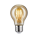 LED Filament Pear Lamp, 230V, E27, 4.7W 2500K 500lm, not dimmable, gold glass clear