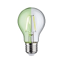 Paulmann LED Deco Filament Pear Lamp GREEN NonDim, 230V, E27, 1W 4900K 170lm, glass clear