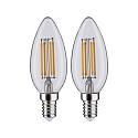 Paulmann filament lamp candle C35 set of 2 E14 4,5W 470lm 2700K CRI >80 