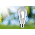 Paulmann lamp Edison pear shape ECO-LINE ST64 FILAMENT switchable ST64 clear E27 4W 840lm 3000K 360� CRI >80  clear