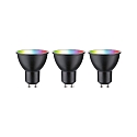 WIFI LED Smart light bulb RGBW set of 3, ZigBee controllable GU10 4,8W 350lm 2200-6500K 38� CRI 80-89 dimmable