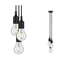 Pendant luminaire NEORDIC KETIL, 3 flames, 3x E27 max. 20W, black