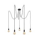 Paulmann Pendant luminaire NEORDIC KETIL, 5 flames, 5x E27 max. 20W, individual, black
