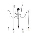 Paulmann Pendant luminaire NEORDIC KETIL, 5 flames, 5x E27 max. 20W, individual, black