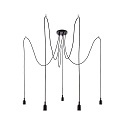Paulmann Pendant luminaire NEORDIC KETIL, 5 flames, 5x E27 max. 20W, individual, black