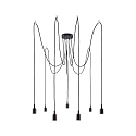 Paulmann Pendant luminaire NEORDIC KETIL, 7 flames, 7x E27 max. 20W, individual, black