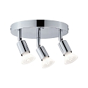 Paulmann ceiling luminaire CAROLINA 3 flames GU10 IP44, chrome 