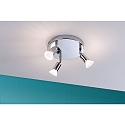 Paulmann ceiling luminaire CAROLINA 3 flames GU10 IP44, chrome 