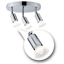 Paulmann ceiling luminaire CAROLINA 3 flames GU10 IP44, chrome 