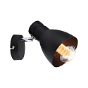 Paulmann spot DAVY 1 flame E27, chrome, black matt dimmable
