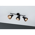 Paulmann spot DAVY 3 flames E27, chrome, black matt dimmable