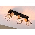 Paulmann spot LANKA 3 flames E14, black dimmable