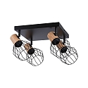 spot LANKA 4 flames E14, black dimmable