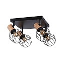 Paulmann spot LANKA 4 flames E14, black dimmable