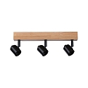 spot ARVID 3 flames E27, black dimmable