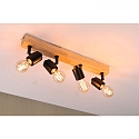 Paulmann spot ARVID 4 flames E27, black dimmable