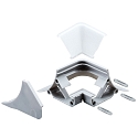 Paulmann Accessories Profile Corner connector set of 2, corner outside, gray, plastic