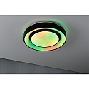 Paulmann wall and ceiling luminaire RAINBOW DYNAMIC small, tunable white, RGB IP20, black, white dimmable