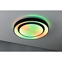 wall and ceiling luminaire RAINBOW DYNAMIC large, tunable white, RGB IP20, black, white dimmable