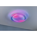 Paulmann wall and ceiling luminaire RAINBOW DYNAMIC small, tunable white, RGB IP20, chrome, white dimmable