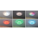 Paulmann wall and ceiling luminaire RAINBOW DYNAMIC small, tunable white, RGB IP20, chrome, white dimmable