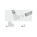Paulmann Accessories for MAX LED STRIPE Corner connector 90�, set of 4, white, incl. 8 plug connectors