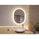Paulmann mirror with lighting MIRRA 60 X 80CM oval, CCT Switch, with touch dimmer, with heating function IP44, white matt dimmable