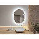 Paulmann mirror with lighting MIRRA 60 X 80CM oval, CCT Switch, with touch dimmer, with heating function IP44, white matt dimmable
