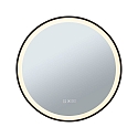 mirror with lighting MIRRA LED � 59CM round, CCT Switch, with touch dimmer, with heating function IP44, mat, black dimmable