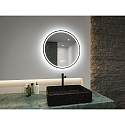 Paulmann mirror with lighting MIRRA LED � 59CM round, CCT Switch, with touch dimmer, with heating function IP44, mat, black dimmable