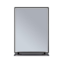 Paulmann mirror with lighting MIRO 45 X 60CM square, tunable white, with shelf IP44, black matt 