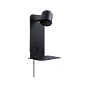 reading lamp MALENA with USB connection GU10 IP20, black 