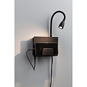 Paulmann reading lamp HALINA LED with USB connection IP20, black 