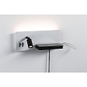 Paulmann reading lamp SERRA LED with USB connection, right IP20, black, white dimmable