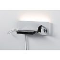 Paulmann reading lamp SERRA LED with USB connection, left IP20, black, white dimmable