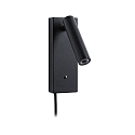 Paulmann reading lamp HULDA LED with USB connection IP20, black dimmable