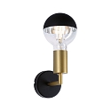 wall luminaire RAVI IP44 rigid E27 IP44, gold, black