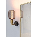 wall luminaire RAVI IP44 rigid E27 IP44, gold, black