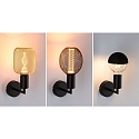 Paulmann wall luminaire RAVI IP44 rigid E27 IP44, black