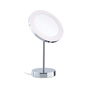 Paulmann mirror with lighting MASUA IP44 - 3X ZOOM 3-fold, round, CCT Switch, with plug, adjustable IP44 / IP20, chrome 