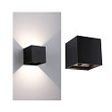 battery wall luminaire NYARA UP&DOWN square IP44, black 