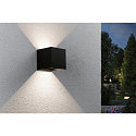 battery wall luminaire NYARA UP&DOWN square IP44, black 