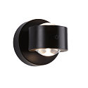 battery wall luminaire ZORIK UP&DOWN with USB connection, with lens optics, magnetic mounting IP44, black dimmable
