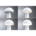Paulmann battery table lamp ONZO with USB connection, with touch dimmer IP44, glossy, white dimmable