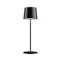 Paulmann battery table lamp GILO USB-C up / down, with USB connection, set back, with touch dimmer IP44, black matt dimmable