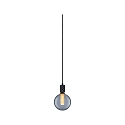 Paulmann pendant luminaire NEORDIC TILLA with switch, with plug E27 IP20, graphite black dimmable