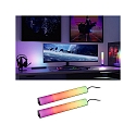 Paulmann light bar set of 2, RGB IP20, black dimmable