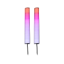 Paulmann light bar set of 2, RGB IP20, black dimmable