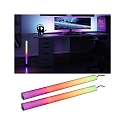 Paulmann light bar set of 2, RGB IP20, black dimmable